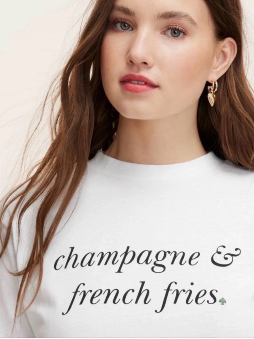 NW kate spade New york x Target Champagne & French Fries Short Sleeve T-Shirt XS
